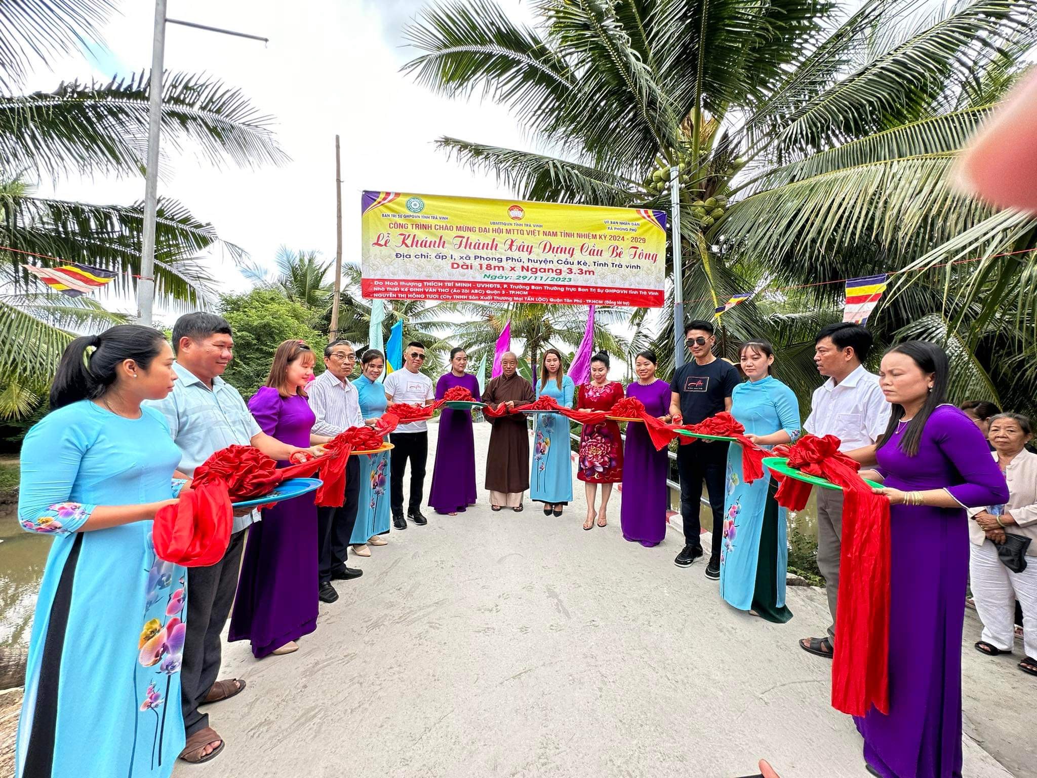 Hoạt động thiện nguyện - Lễ khánh thành cây cầu bê tông và con đường Đal tại huyện Cầu Kè, tỉnh Trà Vinh